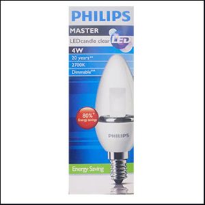 Philips MAS LEDcandle clear 4W 2700K E14 (dim)