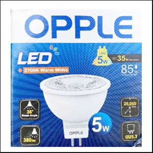 OPPLE EcoMax II MR16 LED 12V 5W 2700K 36D GU5.3