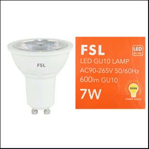 FSL MR16 LED 220V 7W 3000K 38D GU10