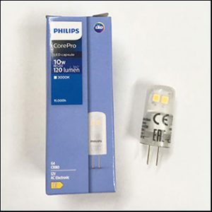 Philips CorePro LEDcapsule 12V 1W 830 3000K G4 (non-dim)
