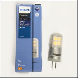 Philips CorePro LEDcapsule 12V 2.1W 827 2700K G4 (dim)