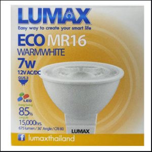 LUMAX MR16 LED 12V 7W 3000K WARM 36D GU5.3
