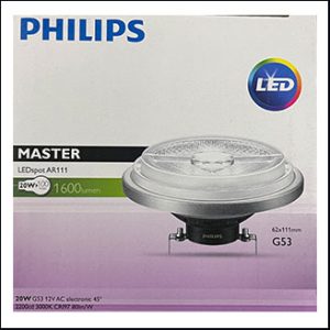 Philips MAS AR111 12V 20W 4000K 45D G53 (dim)