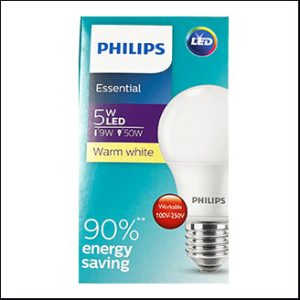 Philips Essential LED Bulb 5W 3000K warm E27