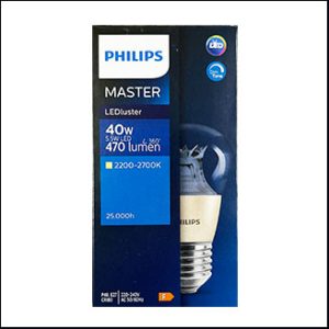 Philips MAS LED luster 5.5W 2200K-2700K E27 25000hrs. (dimtone)