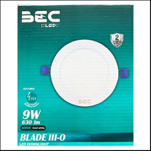 BEC BLADE III-0 Round Panel LED 9W 4000K coolwhite