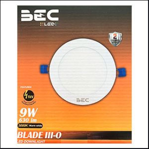 BEC BLADE III-0 Round Panel LED 9W 3000K warmwhite