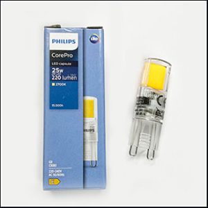 Philips CorePro LED capsule 220V 2W 2700K G9