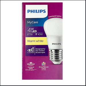 PHILIPS MYCARE LED BULB 4W 3000K warm E27 (P45)