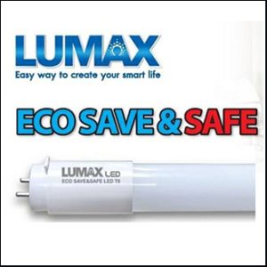 LUMAX ECO SAVE&SAFE LED T8 18W 6500K 2500lm DE (120cm.) switch on-off