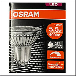 OSRAM PAR16 230V LED 5.5W 4000K 36D coolwhite GU10 (dim)