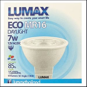 LUMAX MR16 LED 12V 7W 6500K day 36D GU5.3