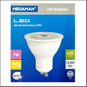 Megaman 230V LED 7W 3000K 36D warm GU10