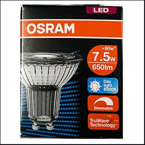 OSRAM PAR16 230V LED 7.5W 6500K 36D day GU10 (dim)