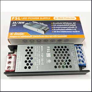 FSL Power supply FSP-36-12, 12V 36W 3A (Alu body)