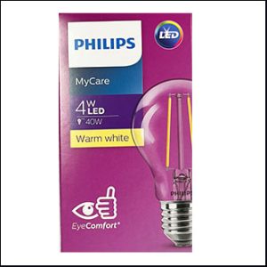 Philips FILAMENT A60 Bulb LED 4W warm E27