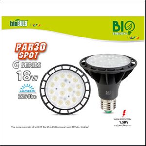 bioBULB G series PAR30 LED 18W WARM 36D E27