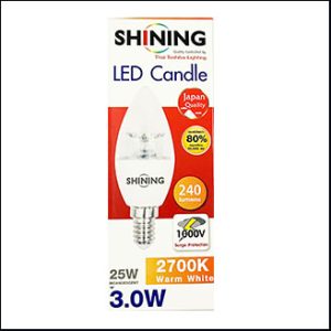 Shining CANDLE B35 Bulb LED 3W 2700K warm E14