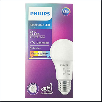 Philips Select bulb LED 8W 27K..65K dim-E27-pic