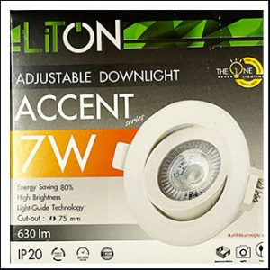 Liton Accent Downlight 220V 7W 3000K warm (adjust)