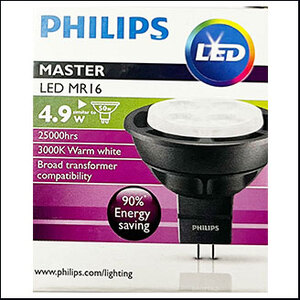 Philips Mas MR16 LED 12V 4.9W 3000K 36D GU5.3 (no dim)