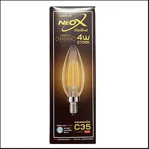 Neox Vintage Filament C35 CANDLE Bulb LED 4W 2700K warm E14