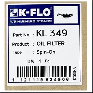Filter K-Flo KL 349 Oil filter