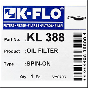 Filter K-Flo KL 388 oil filter