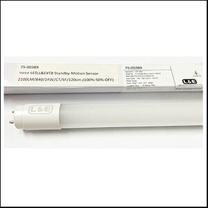 L&E LED T8 14W 4000K 2100lm (120cm.) SE + motion sensor (50% - off)