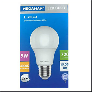 Megaman LED Bulb 9W 3000K 15000hrs. E27